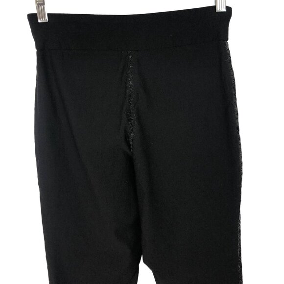 Kate Park Womens Size Small Black Elastic Waist Pull On Dress Pants Raw Hem/Seam - Picture 7 of 12